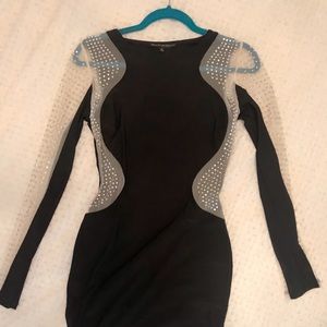 • gorgeous beaded nude illusion dress•